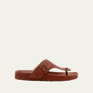 Loewe Tan Leather Women's Sandals